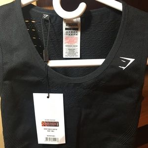 GYMSHARK ENERGY +SEAMLESS CROP TOP BLACK